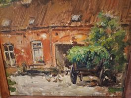 Ölbild Bauernhaus Jules Rambo 1896-1974