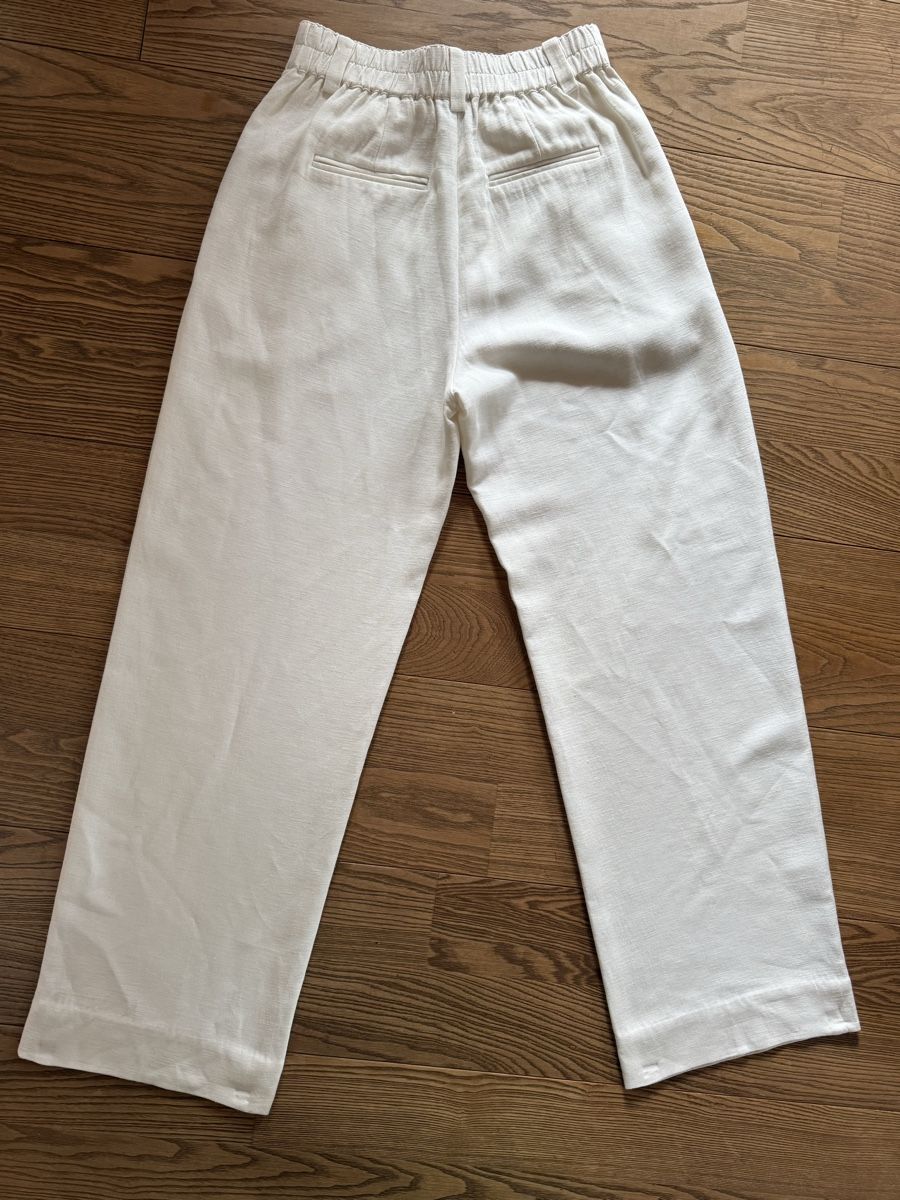 Pantalons: SECOND FEMALE Leinenhose weiss, 36 – D'occasion à Davos Dorf par tati015 1