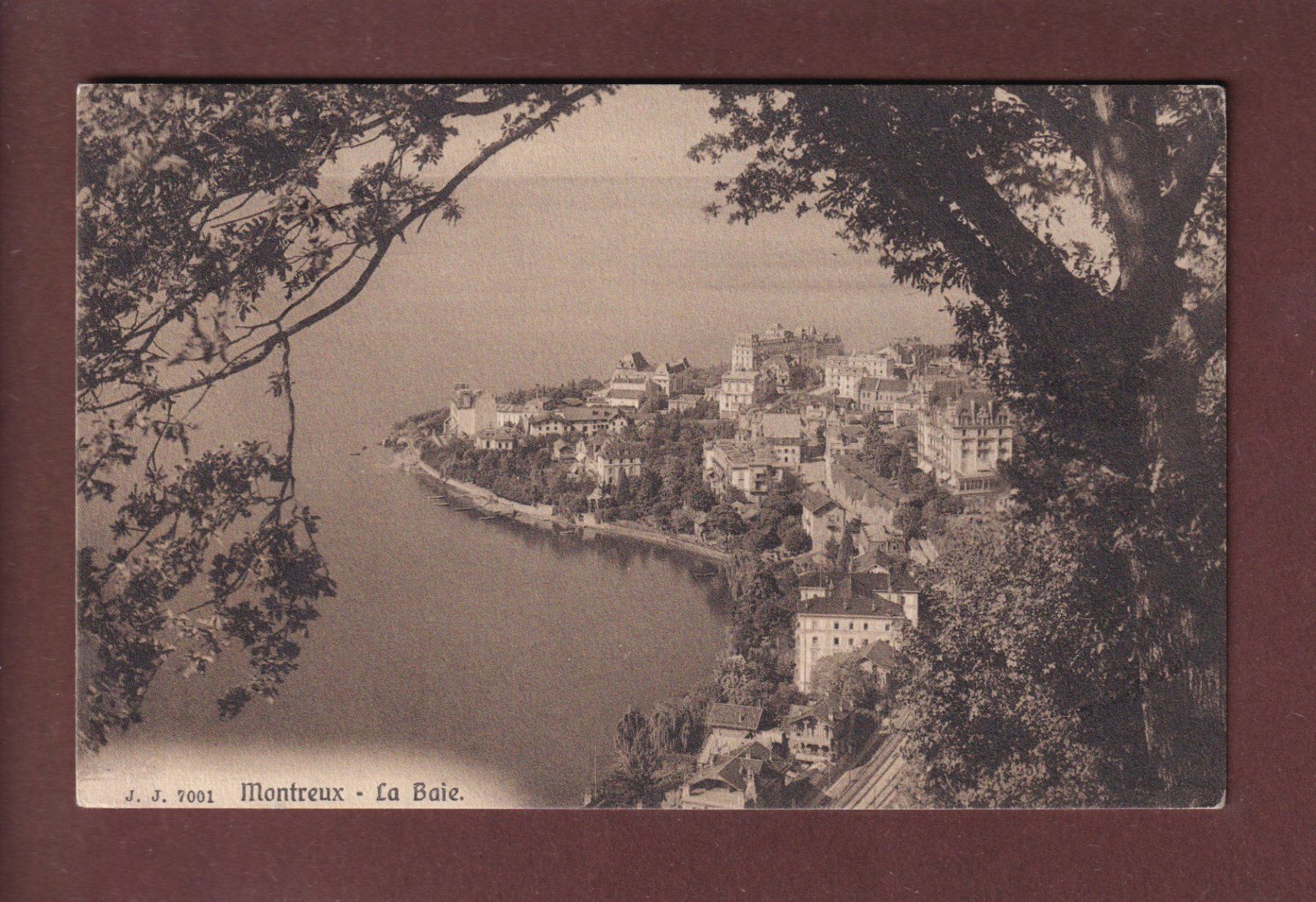 Cartoline postali: MONTREUX - La Baie - 1913 – Usato da Pully venduto da nicecards