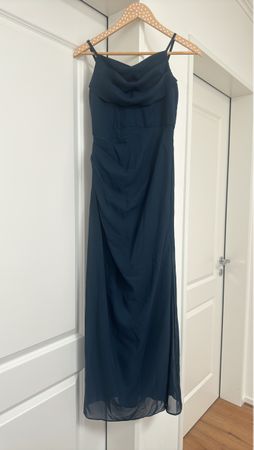 Abendkleid dunkelblau lang, neuwertiger Zustand