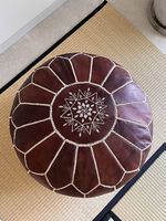 Wunderschöner marrokkanischer Lederpouf