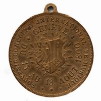 Medaille Genf 1890 Concours international de musique