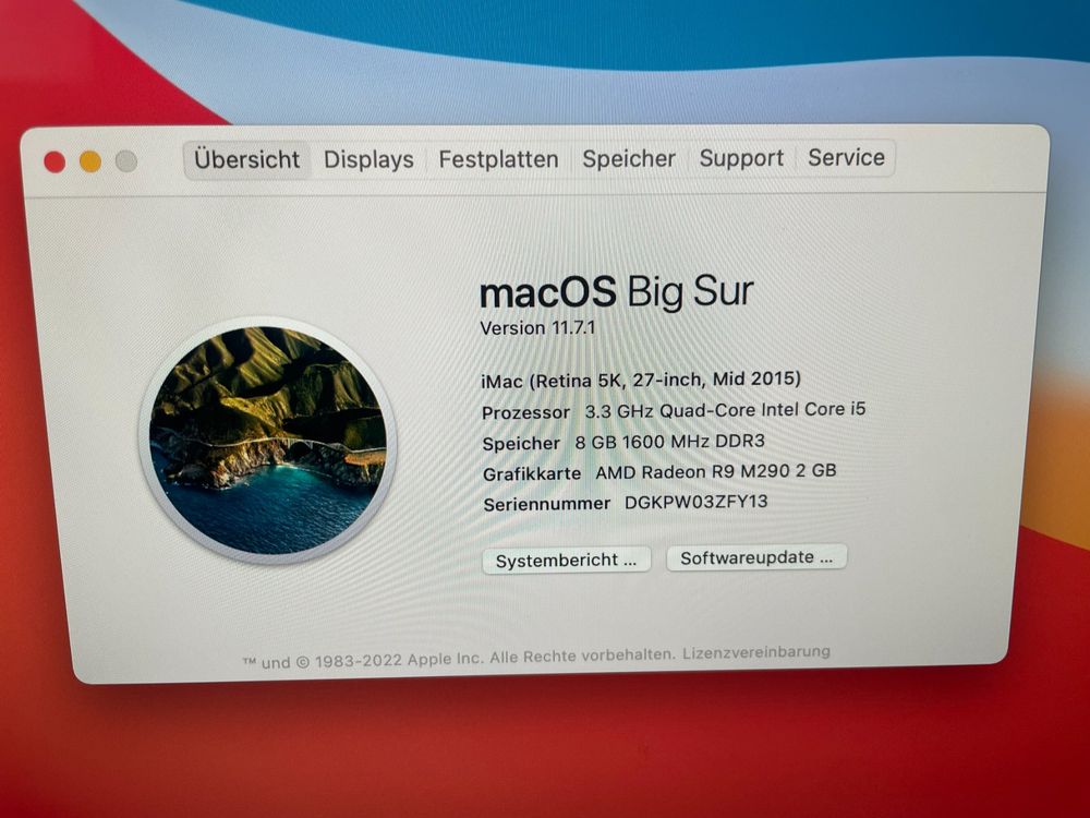 Apple PC: Apple iMac Retina 5K 27" (2015) i5 Quad-Core 3.3GHz 256GB – Usato da Zürich venduto da leo_2k6j 3