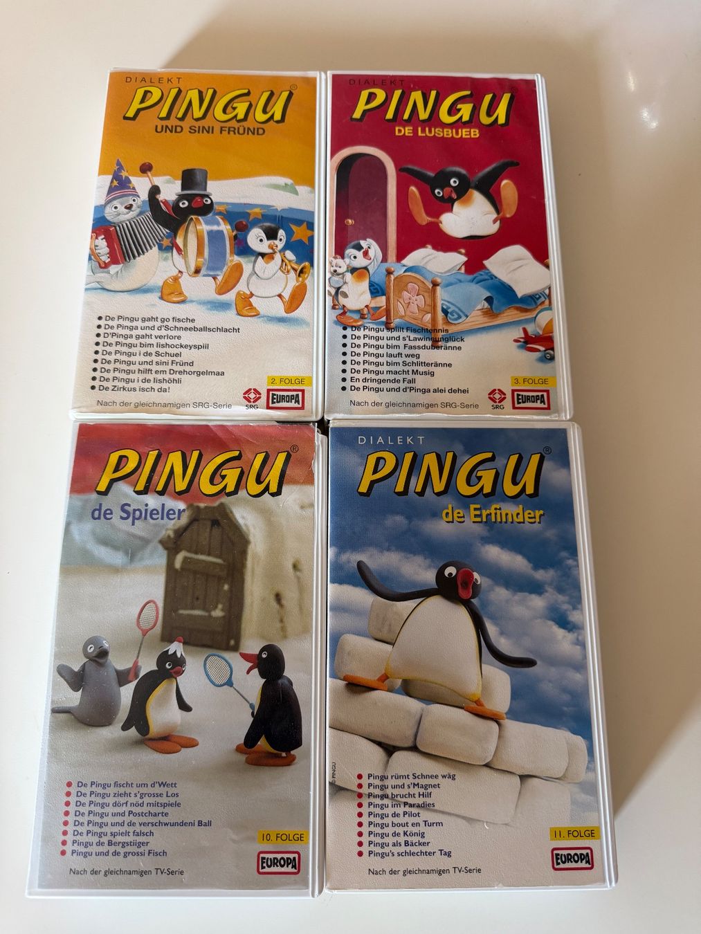 Tutti i VHS: Pingu VHS Kassetten Dialekt 4 Stück – Usato da Altstätten SG venduto da sheamus
