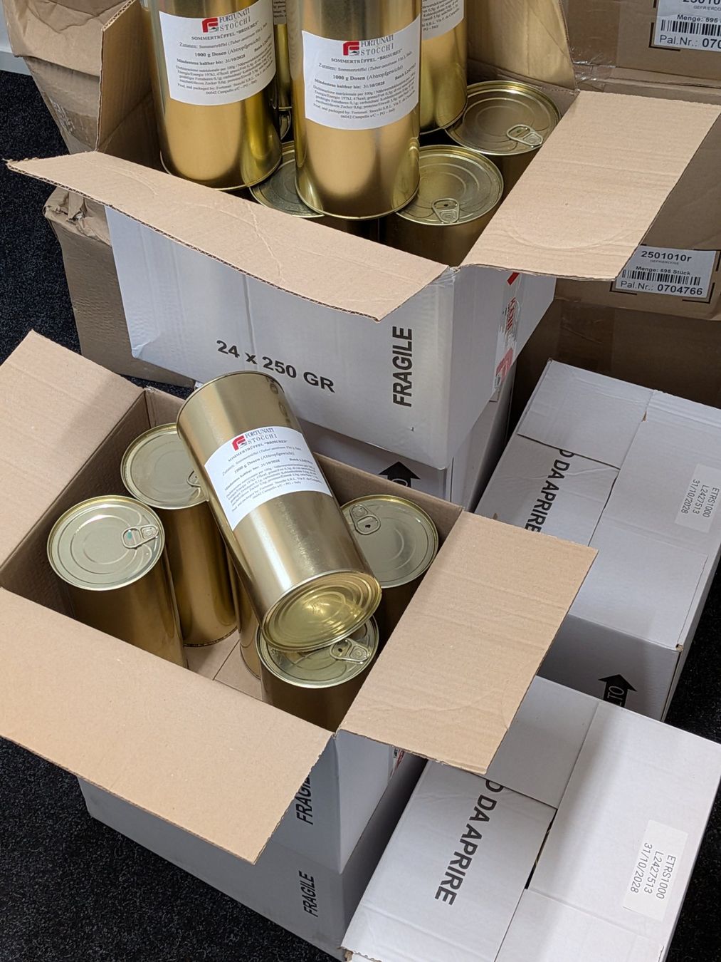 Cibi & Specialità: Trüffel "Brisures" Sommertrüffel 1000gr. Dose – Nuovo e nell'imballaggio originale da Zürich venduto da Sommertraum 9