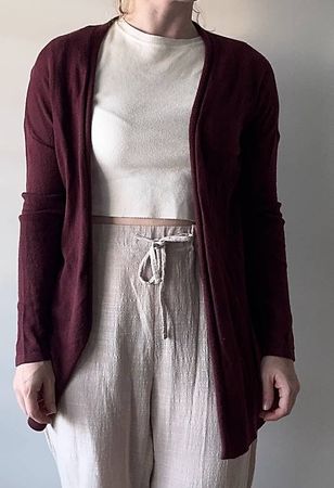 Cardigan dunkelrot Gr 36