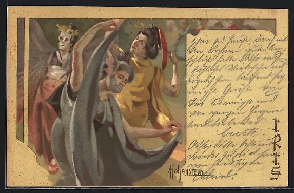 Cartoline postali: Adolfo Hohenstein: Szenen aus der Oper I – Usato da Berlin venduto da bartko-reher