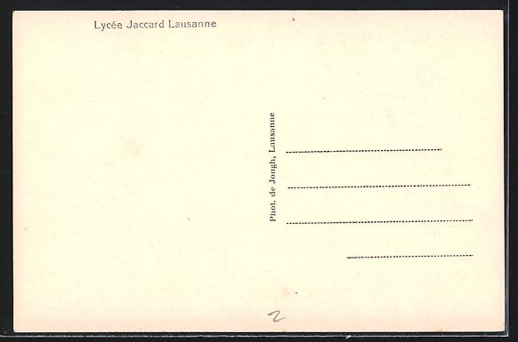 Cartoline postali: AK Lausanne, Lycée Jaccard – Usato da Berlin venduto da bartko-reher 1