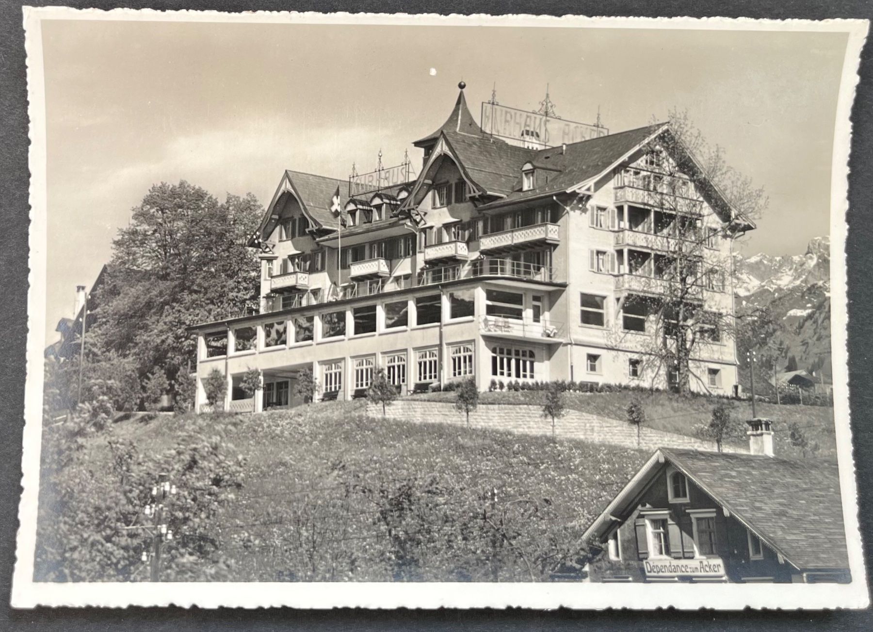 Cartoline postali: Wildhaus Hotel Acker und Dependence zum Acker ca 1950 – Usato da Ostermundigen venduto da DaxKarten-75