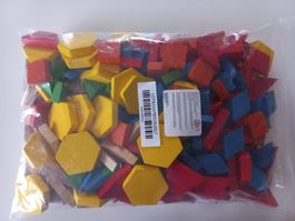 1 grosses Pack Pattern Blocks (Holzmosaiksteine)