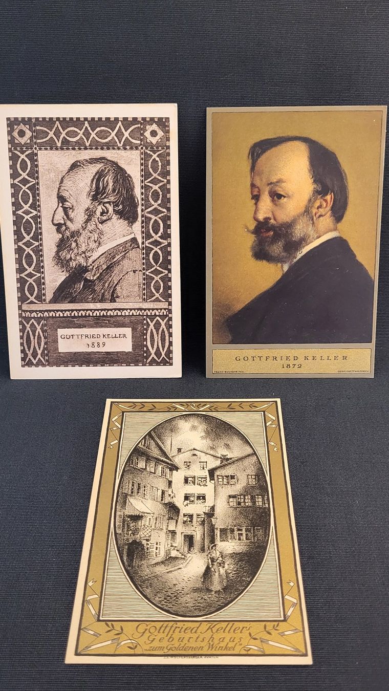 Ansichtskarten: Gottfried Keller, 3 alte Ansichtskarten, Rarität! – Neu (gemäss Beschreibung) aus Basel von spinne02