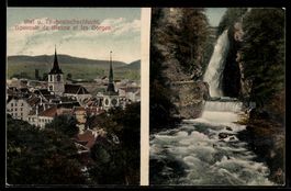 AK Biel, Teilansicht und Taubenlochschlucht