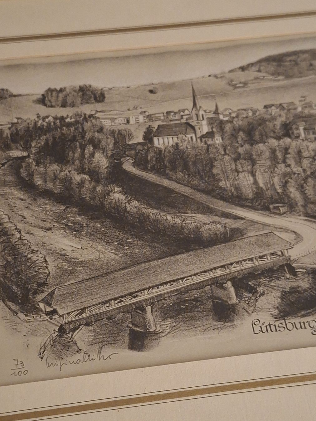 Arts picturaux & lithographies: Orginallithographie Lütisburg H.R.Schmid 83 – D'occasion à Ganterschwil par HeidiuPeter 6