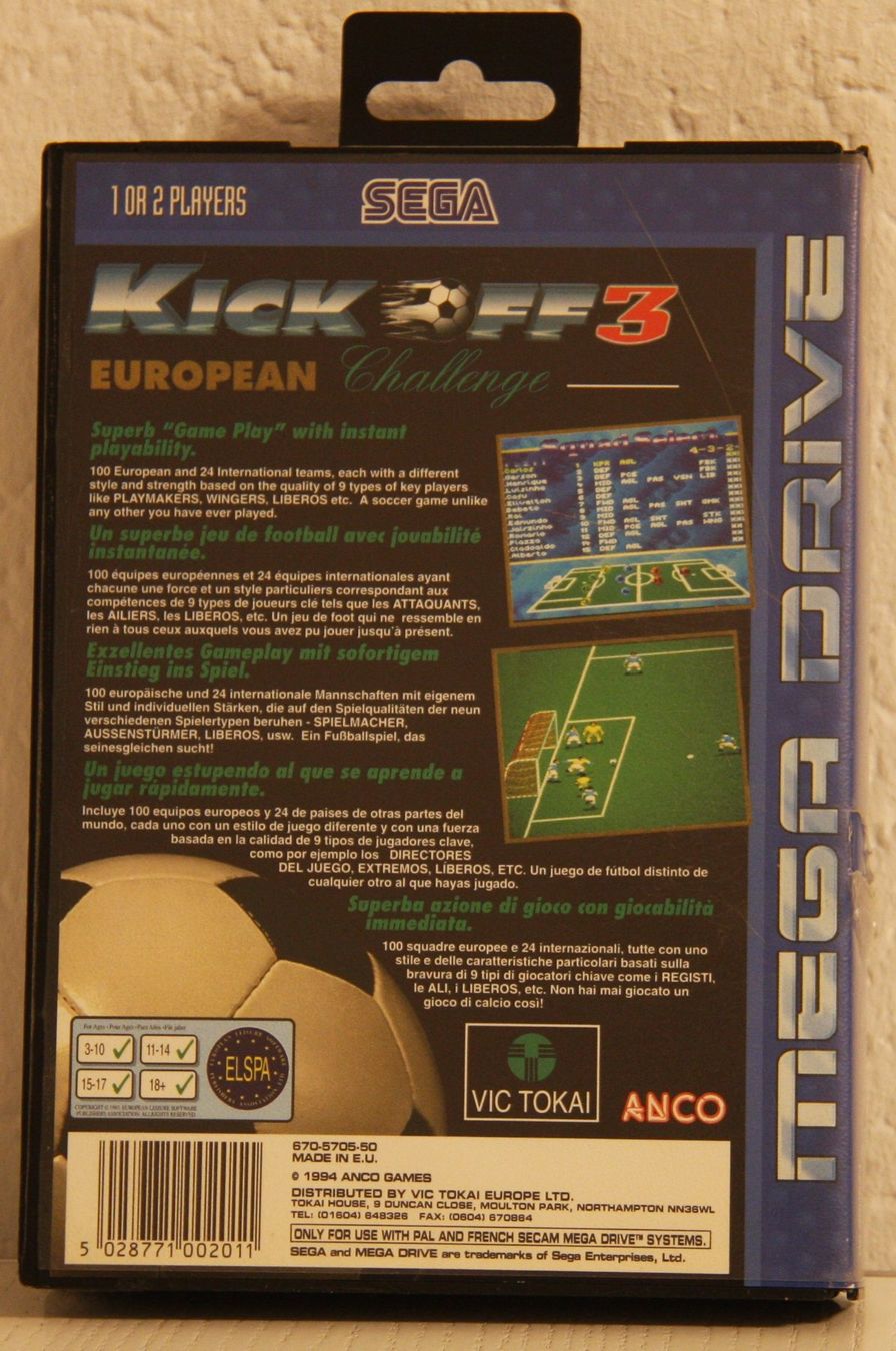 Giochi: Sega Mega Drive Kick off 3 – Usato da Fisibach venduto da Retrogames24 1