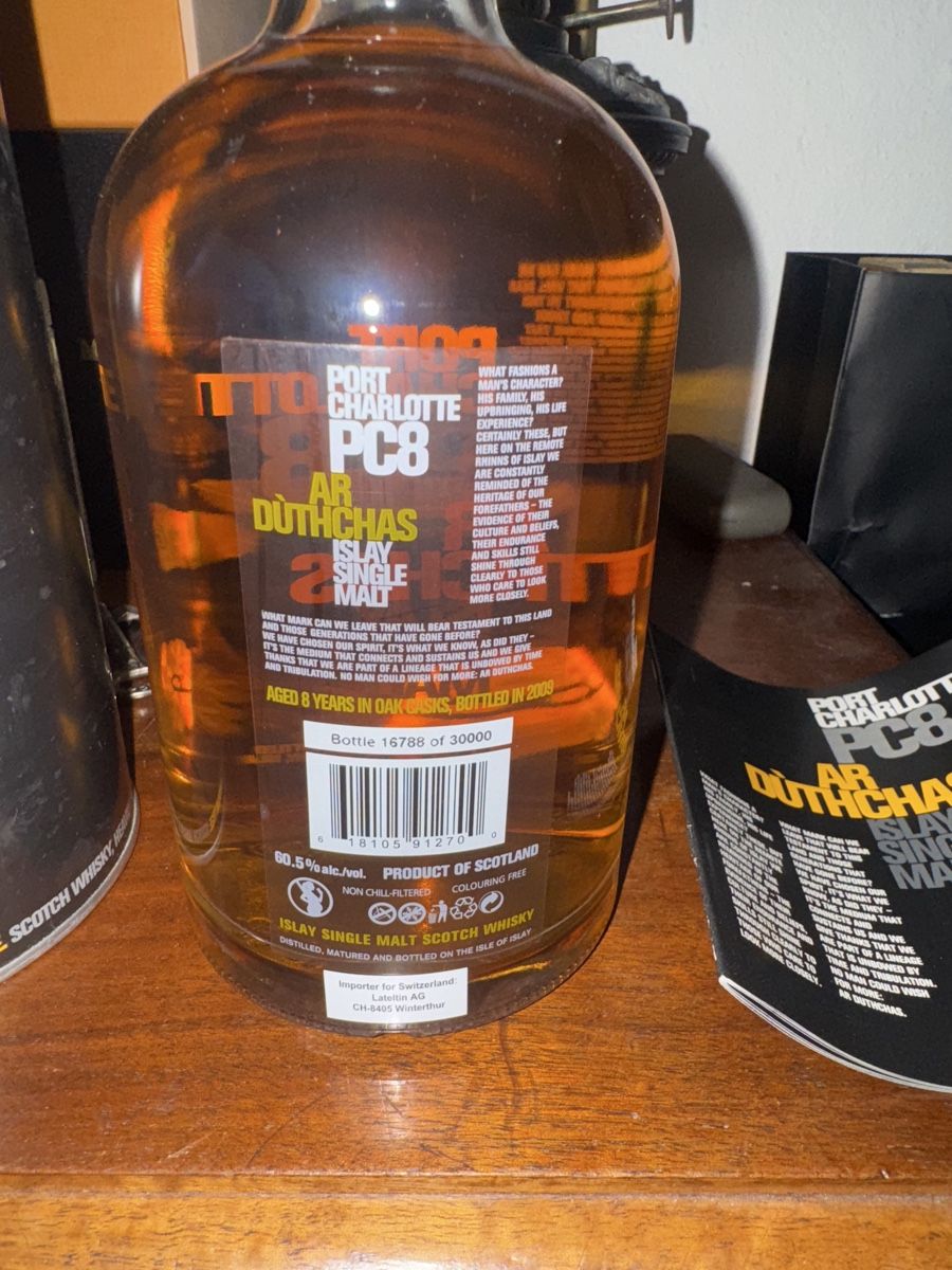 Port Charlotte Bevande alcoliche: Port Charlotte PC8 Ar Duthchas Islay Single Malt 52.5% – Nuovo e nell'imballaggio originale da Winkel venduto da Blicki26 3