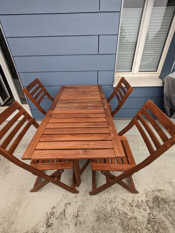 Ikea Applaro Balkontisch / Gartentisch inkl. 4 Stühle Kaufen auf Ricardo