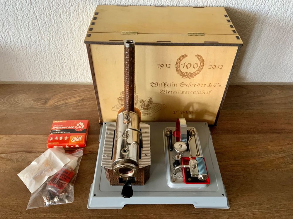Machine à Vapeur Wilesco D10 - Métal - Années 1970 - Boîte D'origine