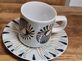 Porzellan Espresso Tasse, Graf von Hennenberg,m.U'teller