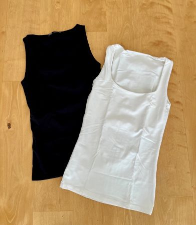 2er-Set Damen Tops von ZARA – Schwarz & Weiss, Gr. S