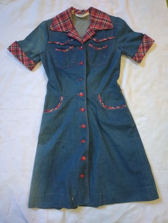 Robe en jean vintage 1970's 