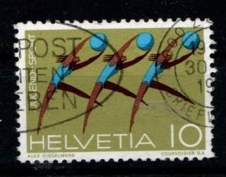 Alle Briefmarken: 1971 - Turnerinnengruppe – Gebraucht aus Schaffhausen von poststamp
