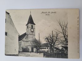 Ansichtskarte Aesch Basel Kirche gelaufen guter Zustand Rmu