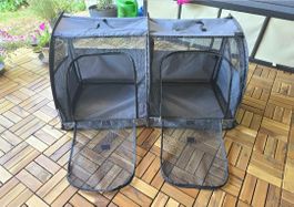 Hundebox für Auto faltbar (für zwei kleine Hunde)