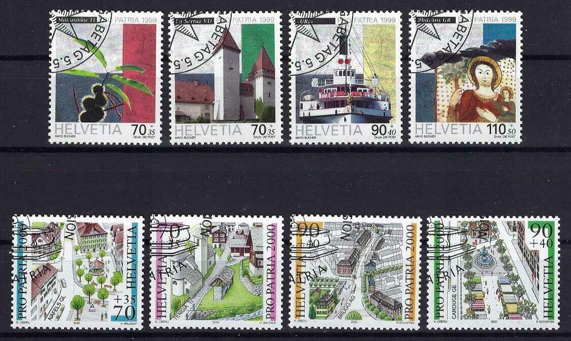 Tutti i francobolli: Pro Partia Serie 1999+2000 mit ET Eckstempel – Usato da Hitzkirch venduto da walti1959