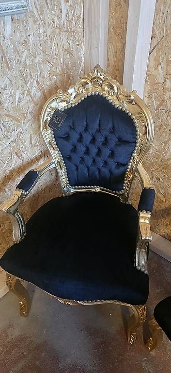 Poltrone: 2 Schwarz Gold, Barock Sessel, Samt – Usato da Kaufdorf venduto da Nati-Nati 6
