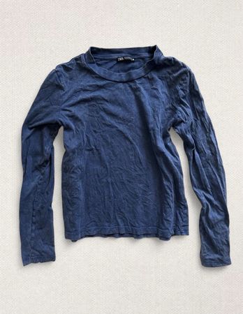 ZARA Langarmshirt blau S Damen guter Zustand
