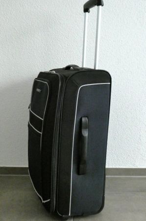 Rollkoffer / Reisekoffer Marke TITAN, 2 Rollen, schwarz/blau