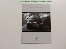 Mercedes-Benz A-Klasse W168 Spirit Prospekt deutsch