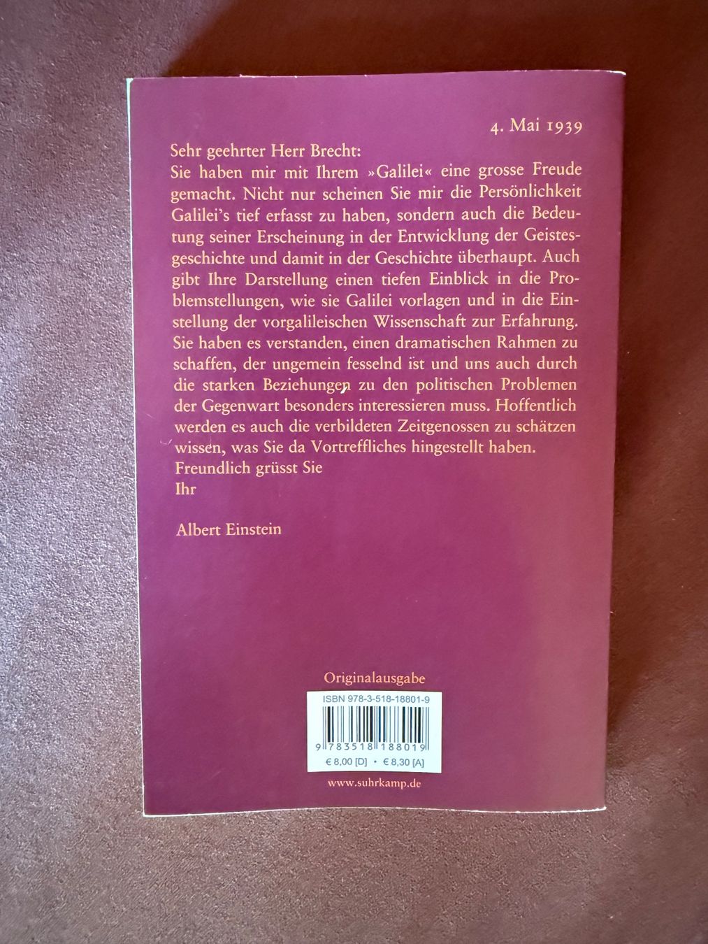 Libri: Leben des Galilei - Berthold Brecht – Usato da Pfäffikon ZH venduto da mar_69jp 1