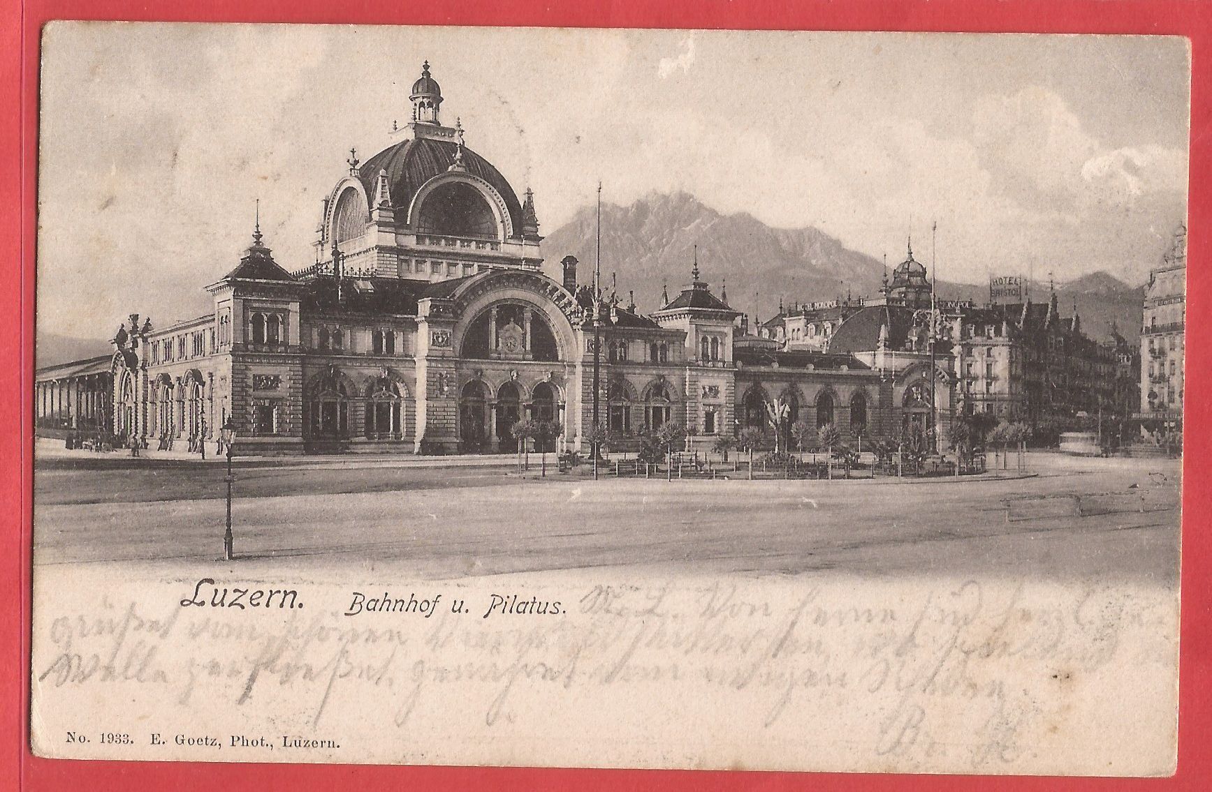 Ansichtskarten: Luzern Bahnhof - 1905 – Gebraucht aus Fislisbach von Porano