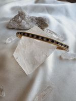 Swarovski Armreif goldfarben blau klar Vintage