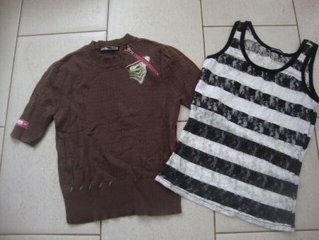 T-SHIRT UND TOP GR.S/M NEUWERTIG