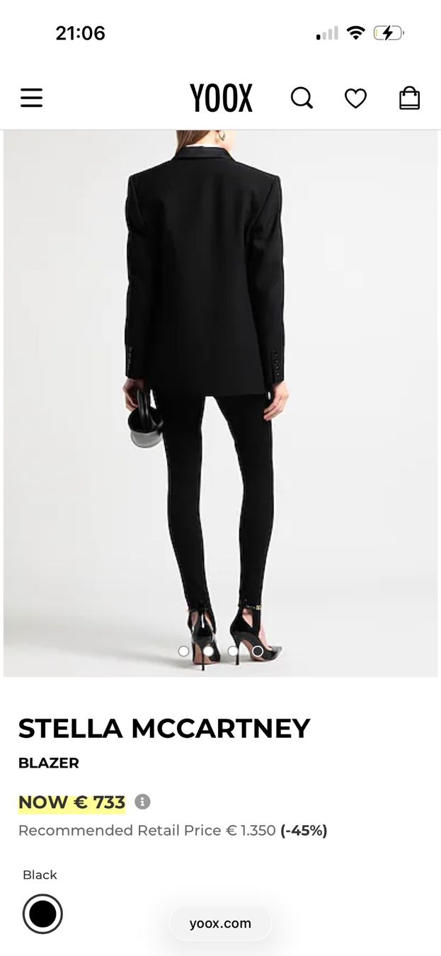 Stella McCartney Giacche: Stella McCartney Satin Lapel Blazer Size 40 IT – Usato da Herrliberg venduto da tylerdurden 7