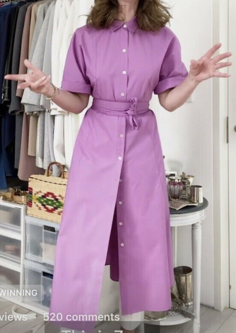 Zara Kleider: Zara lila Baumwolle Popelin Hemdkleid – Neu (gemäss Beschreibung) aus Zürich von ivanab02 1