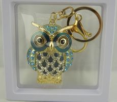 Wunderschöner - EULEN Schlüsselanhänger - mit Glitzersteinen