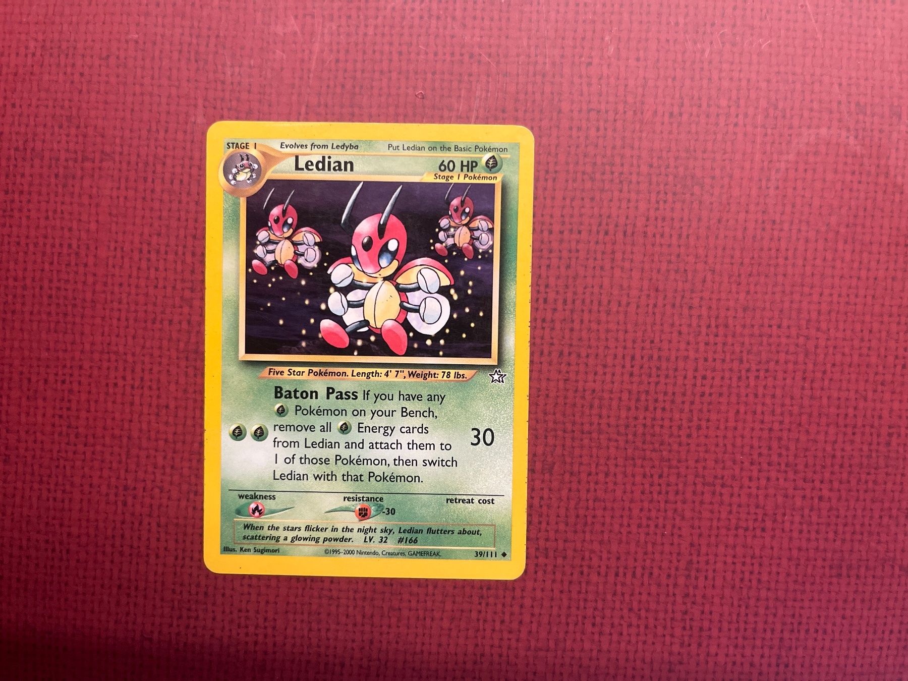 Pokémon Sammelbilder & Trading cards: Pokemon Ledian Non Holo Neo Genesis – Gebraucht aus Wabern von Collectfun