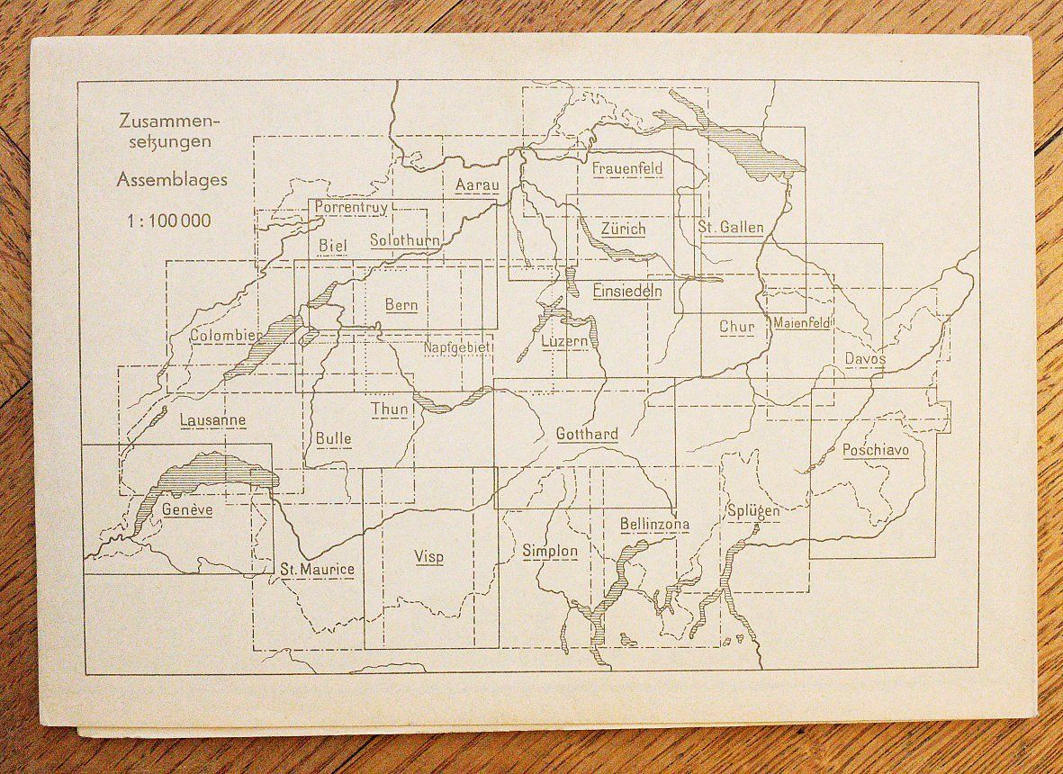 Cartine & Atlanti: Topographische Karte Thun 1934 – Usato da Bern venduto da Maccalvin 2