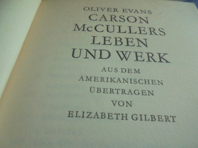 Libri: CARSON MC CULLERS Biographie – Usato da Hinwil venduto da Glasperlen 2