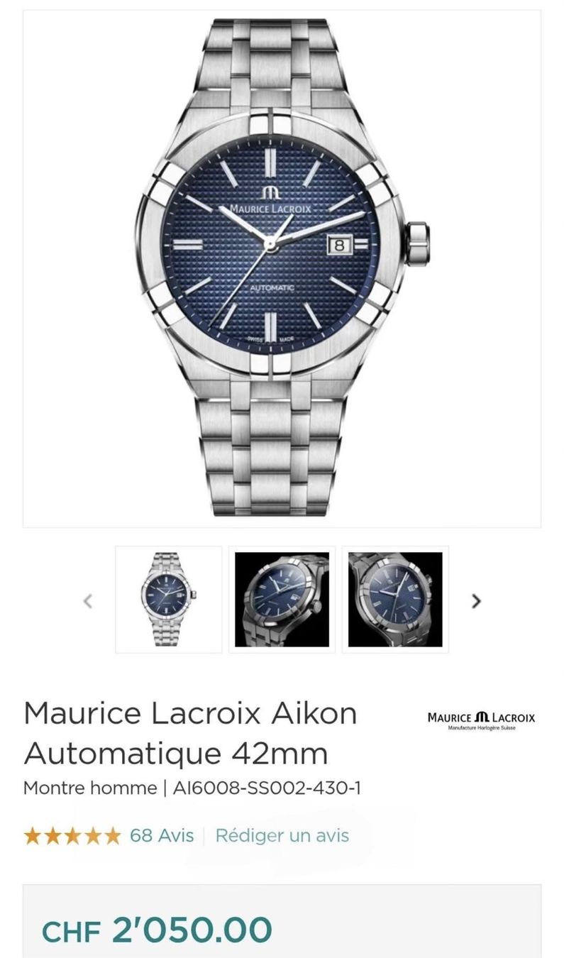 Maurice Lacroix Montres: Montre Maurice Lacroix – D'occasion à moutier par eny_w6ty 1