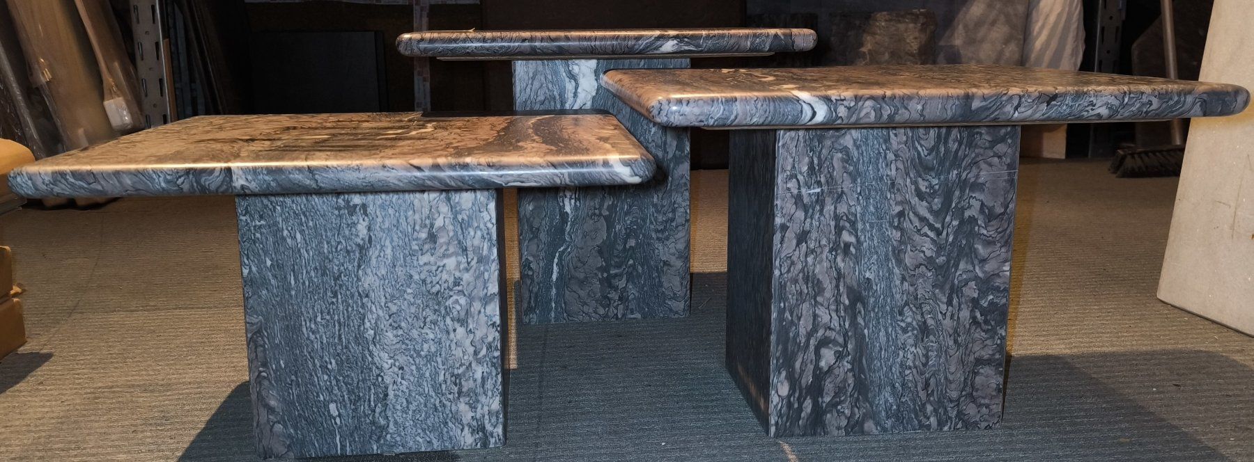 Tische: Vintage Marmor Couchtisch 3er Set / Modular Tisch – Gebraucht aus Rorschacherberg von snOOpydOg11 4