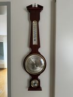 Elegante Barometer/Hygrometer/Thermometer Wanduhr, Holz