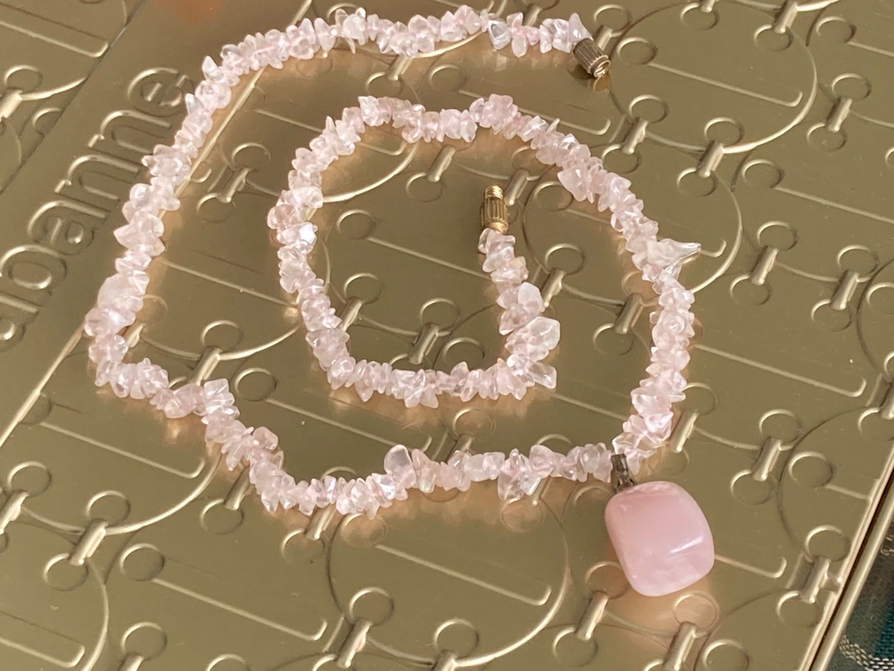 Catenine: Collier vintage en quartz Rose – Usato da Marly venduto da Antigona71 1