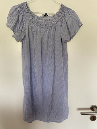 Sommerkleid S blau/weiss