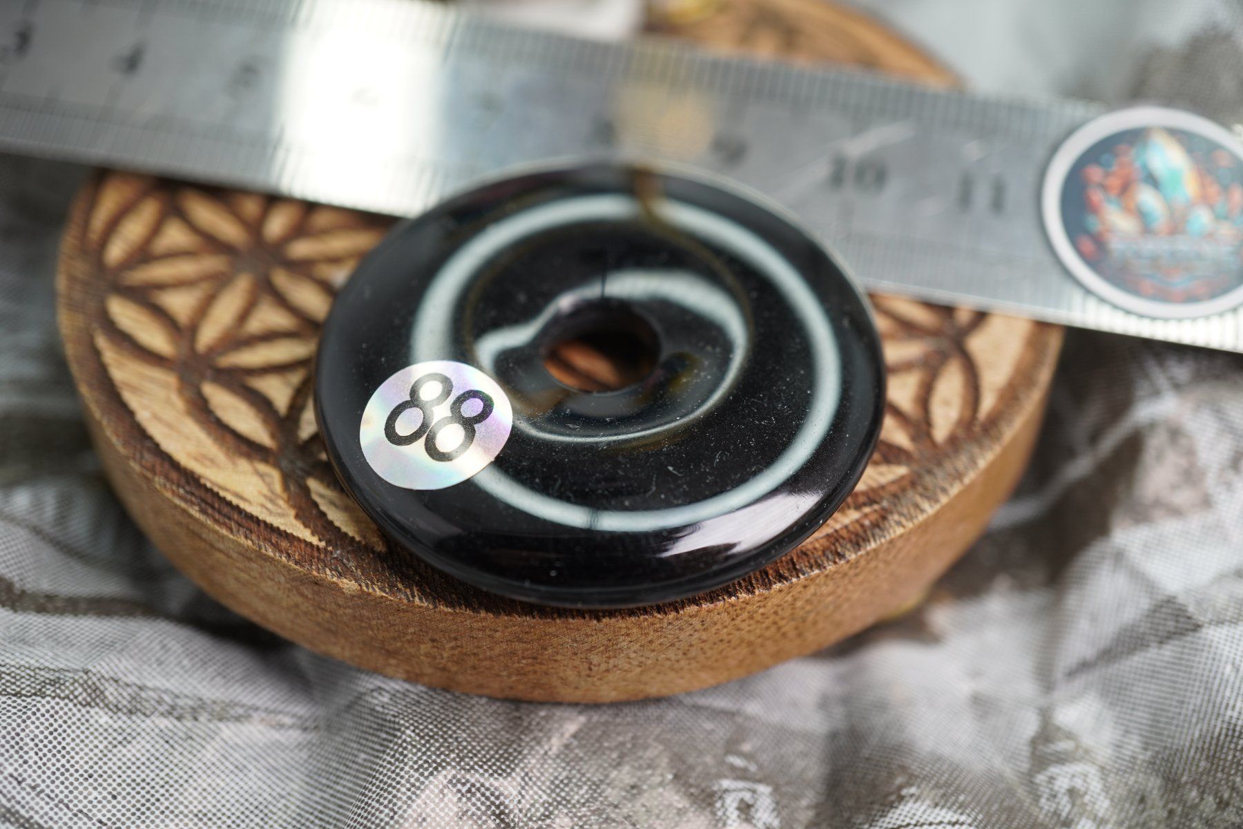 Minerali & Pietre curative: Obsidian Schwarz    ca40mm     Top  Pi Scheibe – Nuovo e nell'imballaggio originale da Eschenbach SG venduto da topstone 5