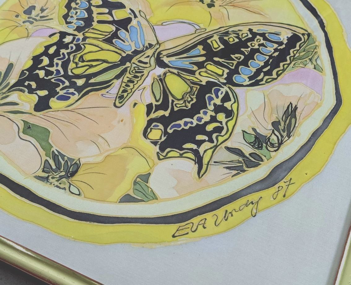 Dipinti: No.33 Seidenbild Schmetterling – Usato da Teufen ZH venduto da bee50two 1