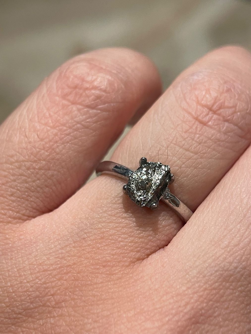 Anelli: 100 % echter Pyrit-Ring – Edelsteinring – Nuovo e nell'imballaggio originale da Schiers venduto da sisikristall 1